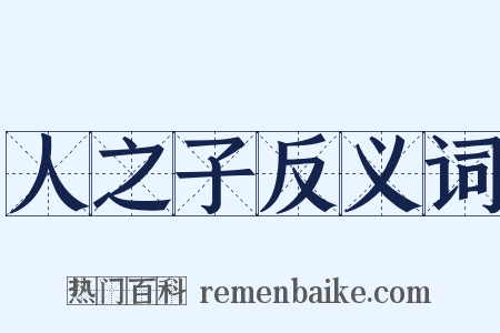 人之子反义词是什么意思的图片